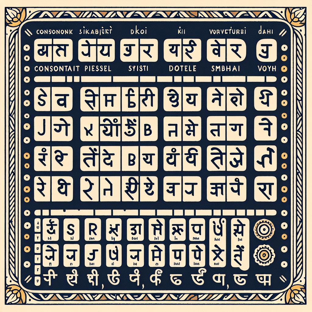 how many consonants and vowels in Hindi language