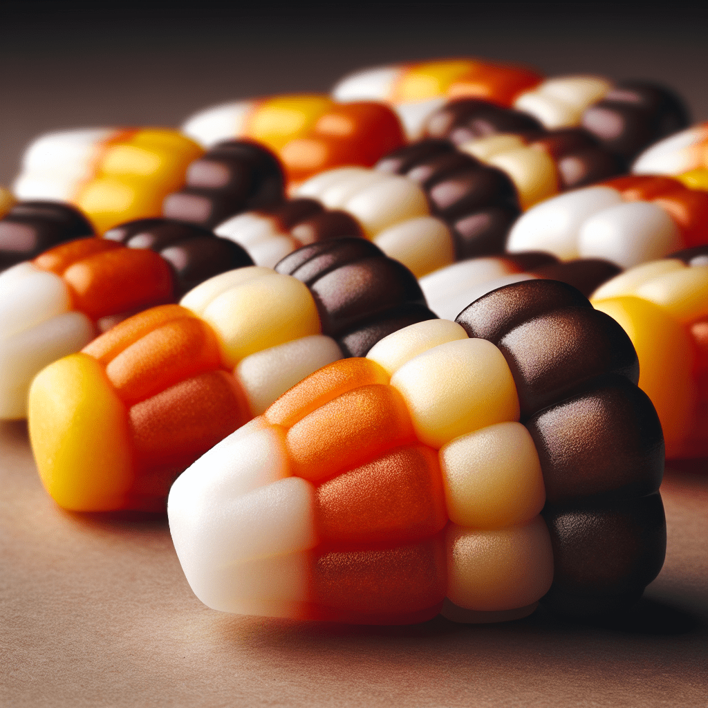 delicious and colorful Indian corn candy