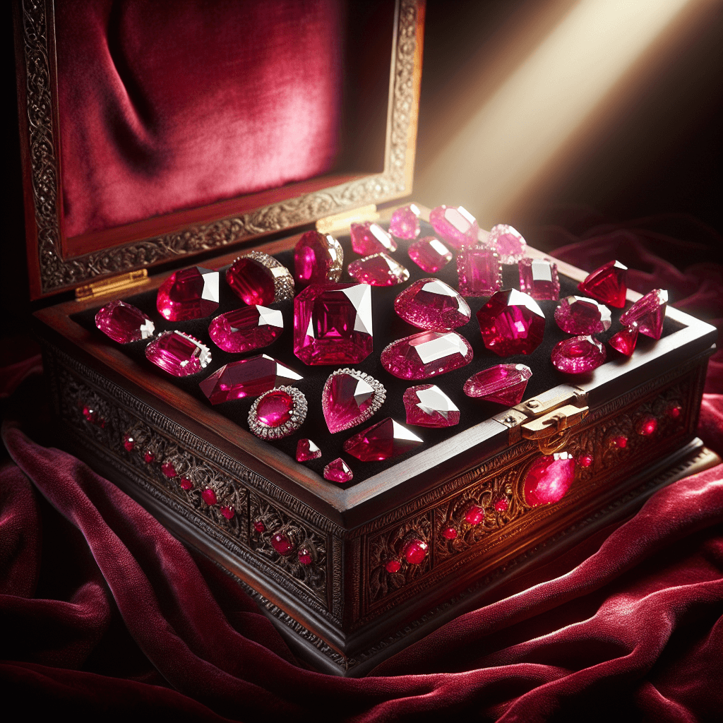 a collection of precious Indian rubies