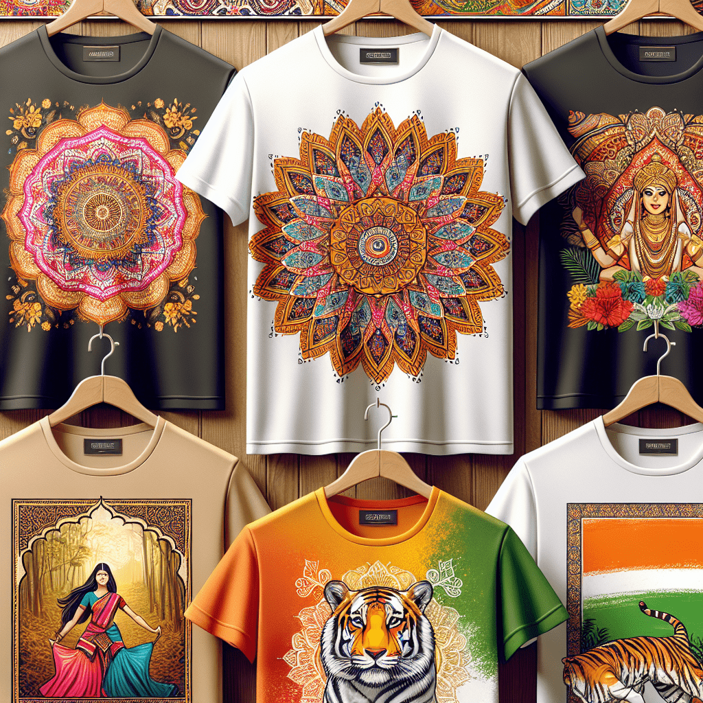 Indian t-shirt in different designs