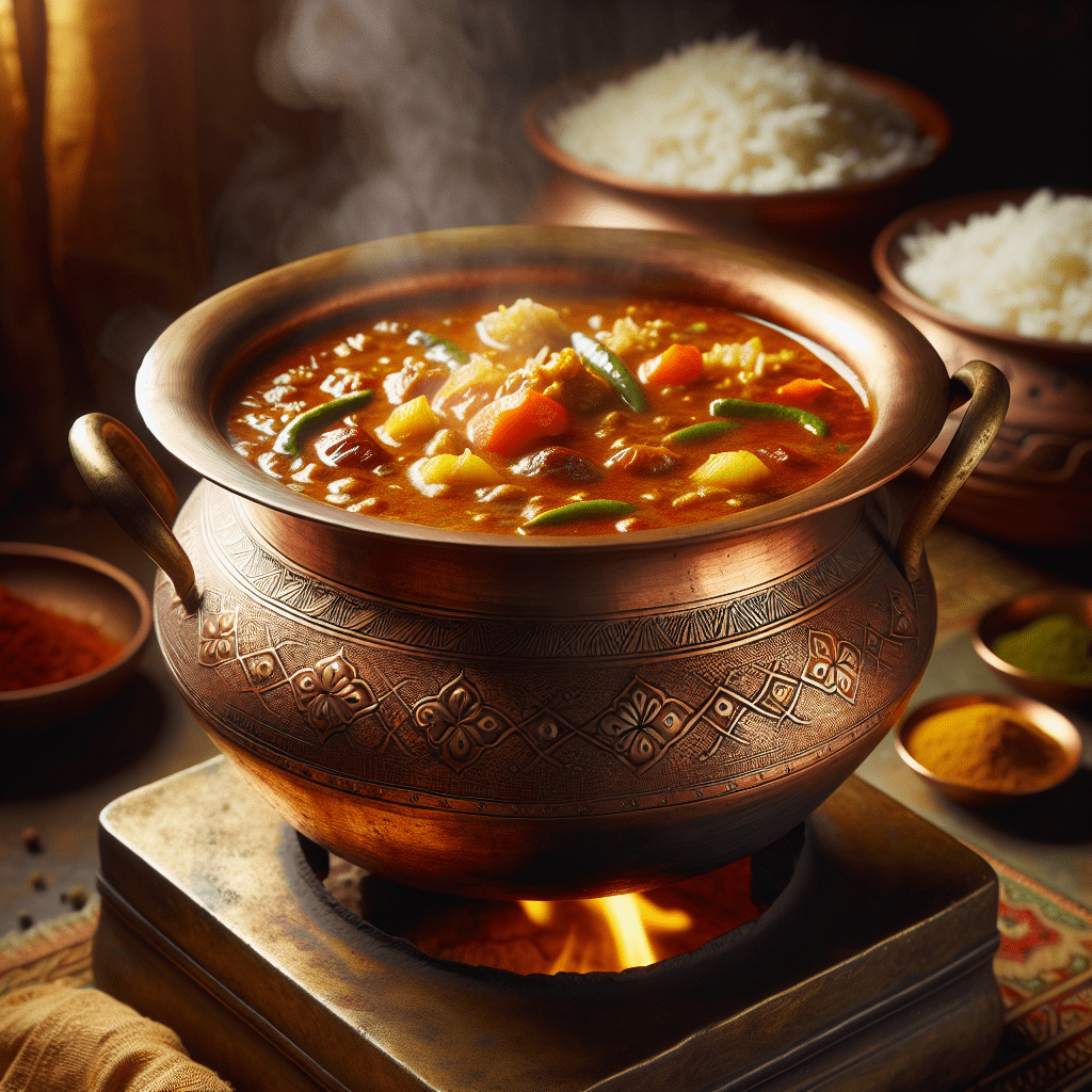 traditional cooking pot Indian made from copper