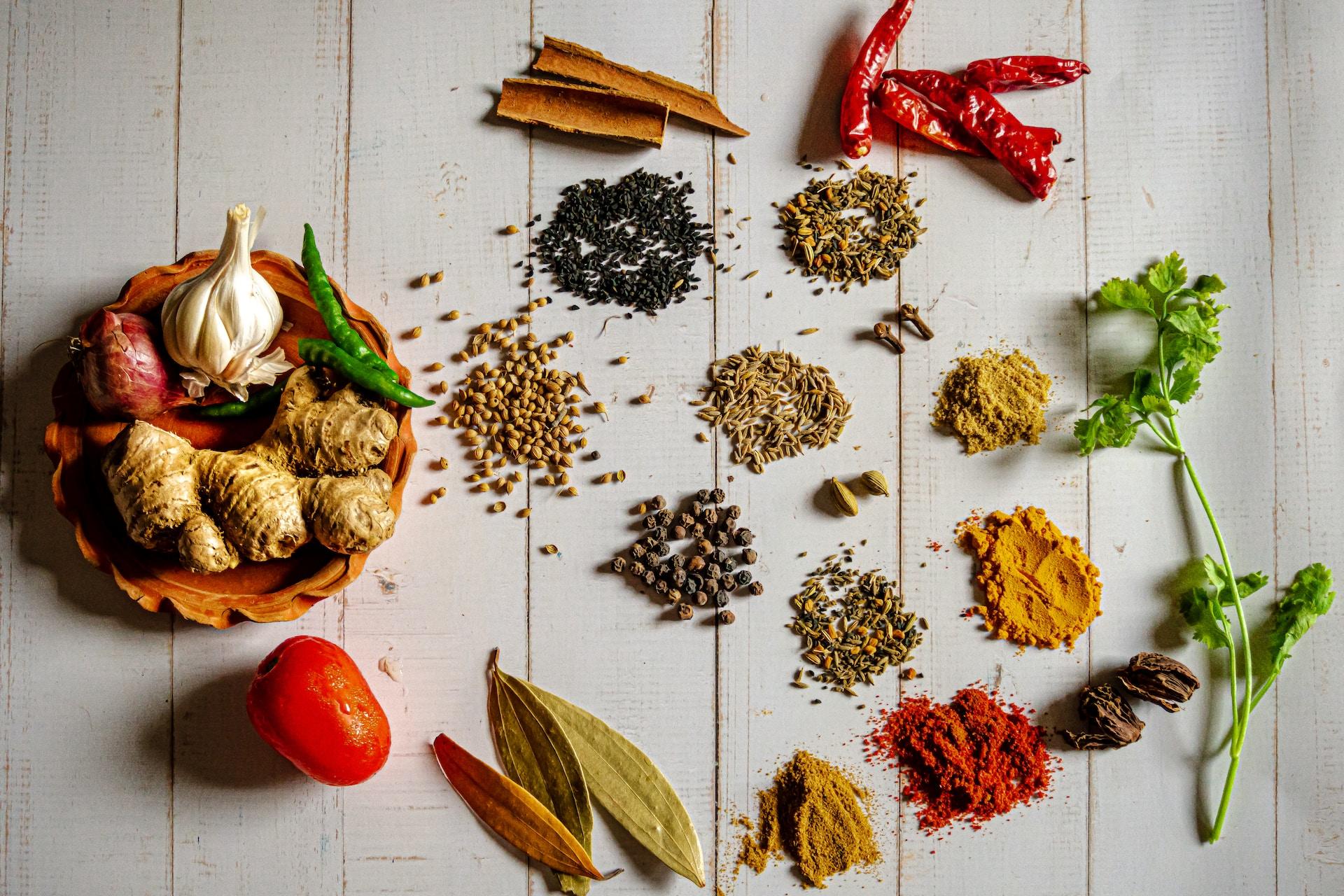 herbs and spices for Chowrasta Indian Cuisine
